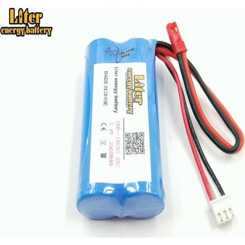 7.4V 2500mAH Wholesale Li-po Lipo Batery 2S remote control helicopter 7.4 V 2500 mAH Lipo battery 25C 18650 Toy Battery
