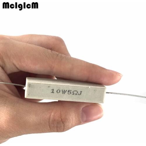 MCIGICM 200pcs resistance 10w resistor cement resistors resistor 1R 2R 5R 8R 10R 15R 20R 25R