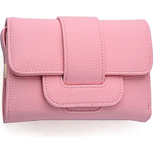 10PCS / LOT Fashion Leather Wallet Women Short Wallet 3 Folds Clutches Coin Purse for Girls Card Holder Women Medium Size Purse