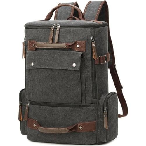 Mens Casual Canvas laptop Backpack Travel Backpack School Bag mochila masculina back pack rugzak rucksack High Quality for men