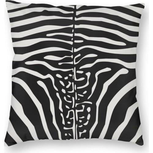 Zebra Skin Pillowcase Decoration Pattern Texture Cushion Cover Throw Pillow for Sofa Polyester Double-sided Printing Unique