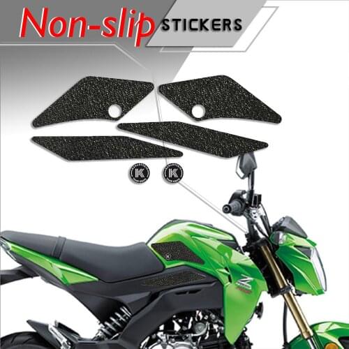 Motorcycle Non-slip Sticker Grips Protector Sticker Decal Gas Knee Grip Tank Traction Pad decals For KAWASAKI 17-18 Z125 PRO