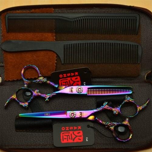 Scissors hair professional 6 inch scissors Hairdressing scissors Barber scissors Straight Thinning Hair Cutting Tool