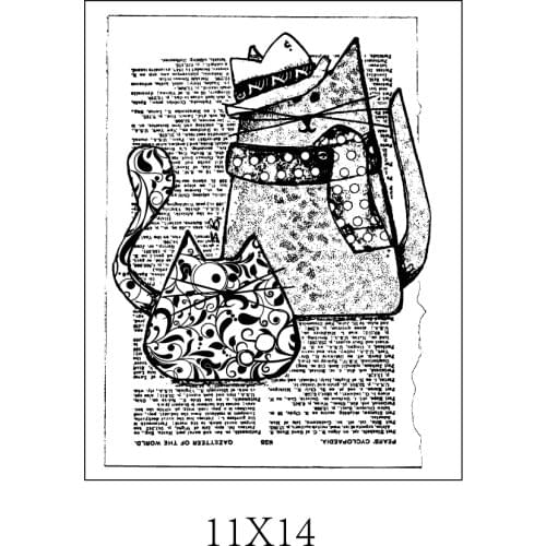 CLEAR STAMP cartoon cat DIY Scrapbook Card album paper craft silicon rubber roller transparent stamps 433