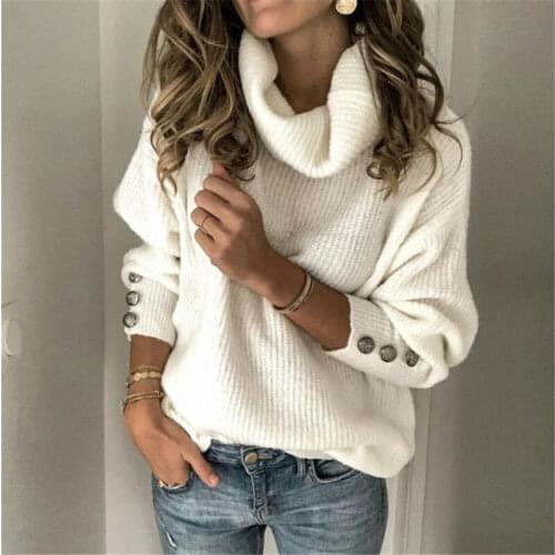 New Style Women Fashion Turtleneck Pullover Sweater Autumn Ladies Warm Knitwear Chunky Jumper Knitted Blouse Tops Oversize 3XL