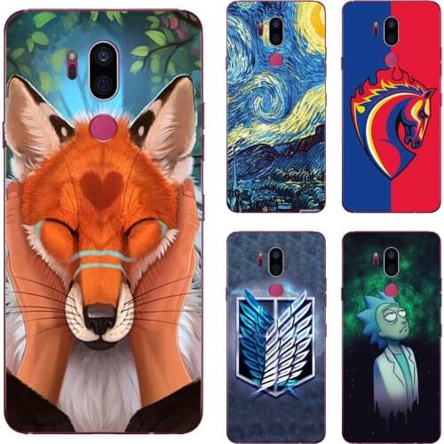For LG G7 G 7 ThinQ G710 Luxury Back Cover CASE Soft Silicon fashion Cartoon Printed Mobile Phone Cases for LG G7 LGG7