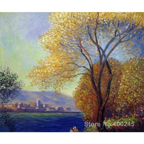 Christmas Gift art on Canvas Antibes View of Salis by Claude Monet Painting High Quality Handmade