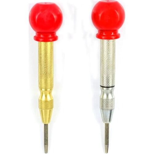 Silver/Gold HSS Center Punch Stator Punching Automatic Center Pin Punch Spring Loaded Marking Drilling Tool Impact Hole Punch