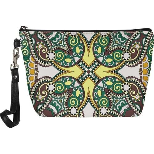 Bandana Style Polynesian Print Women Cosmetic Bags & Cases Waterproof Custom Makeup Bag Cosmetic Portable Cosmetic Traveling Bag