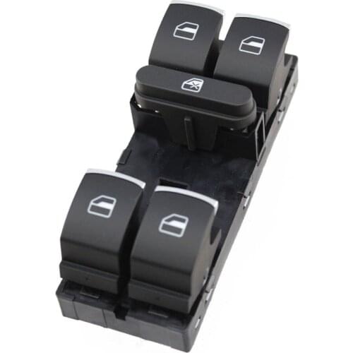 TAIHONGYU Chrome Master Electric Power Window Switch Fit For VW Tiguan Passat B6 Jetta Golf MK5 MK6 GTI Rabbit 5ND 959 857