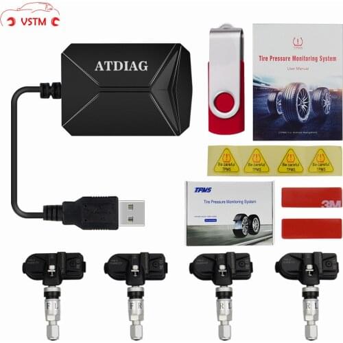 USB Android TPMS Tire Pressure Monitoring System Display Alarm 4 Sensors for Android Car DVD Radio Multimedia Player