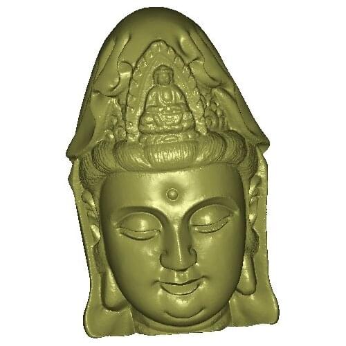 Buddha head 3D model STL format for cnc router relief 4 axis cnc router