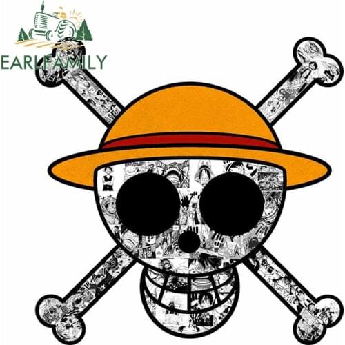 EARLFAMILY 13cm For One Piece Creative Car Sticker Vinyl Material Fine Decal Waterproof Sunscreen Occlusion Scratch Decoration