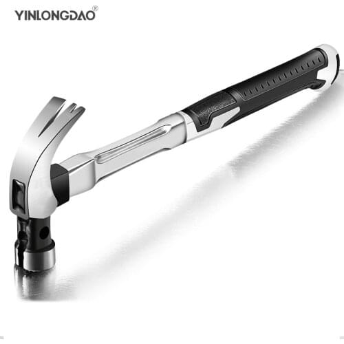 Automatic Nail Suction Hammer Multifunction Non-slip Shockproof Steel Hammer Hand Tool Magnetic Claw Hammer for Woodworking