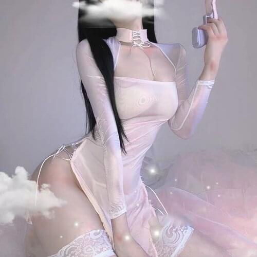 Harajuku Gothic Girl Sexy Lace Mesh Patchwork Dresses Streetwear Party Dress Vintage Punk Dress Women Black Goth Dress