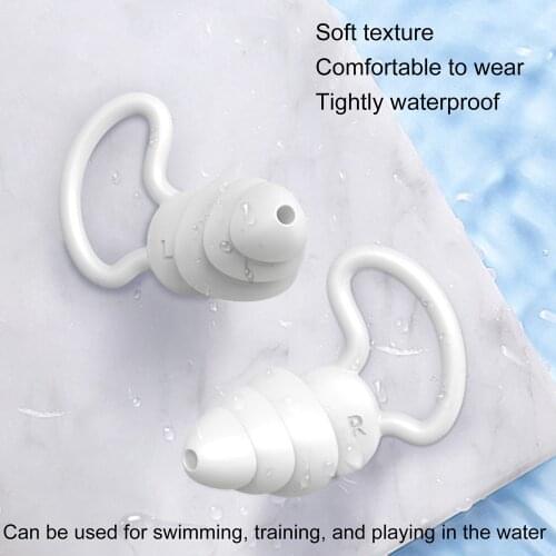 Soundproof 3Pairs Soft Swimming Earplugs Protective Prevent Water Silicone Swim Dive Triple Anti-noise Sleep Study Earplugs Plug