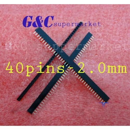10Pcs 1x40 Pin 2.0mm Pitch Single Row Straight Female Pin Headers Strip diy electronics