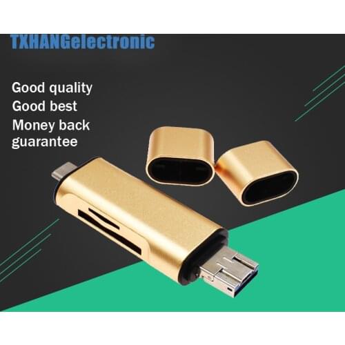 5in 1 USB 3.1 Type C / USB / Micro USB SD SDHC TF Memory Card Reader OTG Adapter diy electronics
