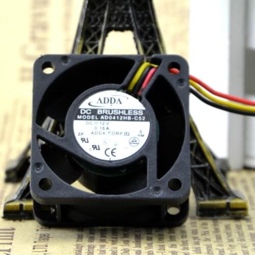 ADDA AD0412HB-C52 40*40*20MM 4CM 40MM DC12V 0.15A Three-wire fan Server Square Fan