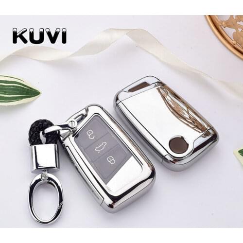 PC+Tpu Car Key Case Cover Protector Fob For VW Volkswagen Passat B8 Magotan Golf For Skoda Kodiaq Superb A7 Accessories