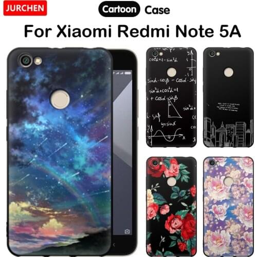JURCHEN For Xiaomi Redmi Note 5A Soft Silicone Back Cover Cases For Xiami Redmi Note 5 A Prime Case 5.5" Fashion Cartoon Print