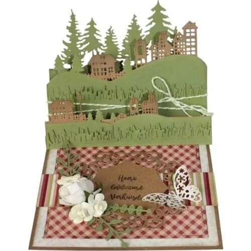 JMCRAFT 2021 Trees IIn The Forest Metal Cutting Dies DIY Scrapbook Handmade Paper Craft Metal Steel Template Dies