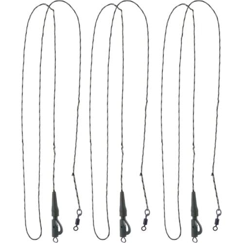 3Pcs Hair Rig Carp Rig Lead Clips Quick Links Swivels Carp Fishing Tackle Fishing Line Tools Accessories