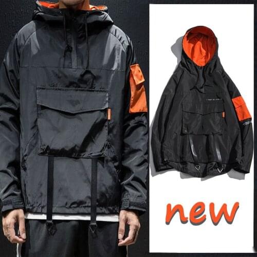 Spring And Autumn Men Jacket Techwear Harajuku Waterproof Motorcycle Top Military Streetwear Japanese Racer Jacket Clothing -40