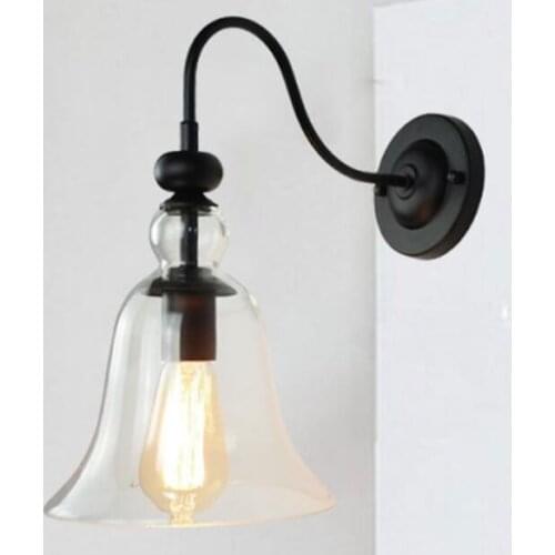 Loft American style retro restaurant creative antique industrial corridor study room wall lamp