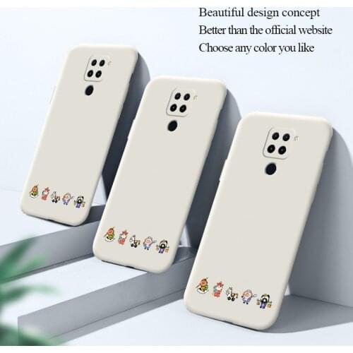 Minimalism Phone Case For Xiaomi Redmi 9 9A Note 9 9T 8 7 Pro K40 K30 K20 Liquid Silicone Cover