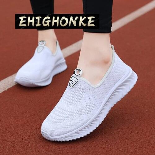 Mens and Womens Fashion Brand Shoes Non-slip Flying Knitted Sneakers Couple Swimming Daddy Shoes Sneakers Fitness Shoes y87
