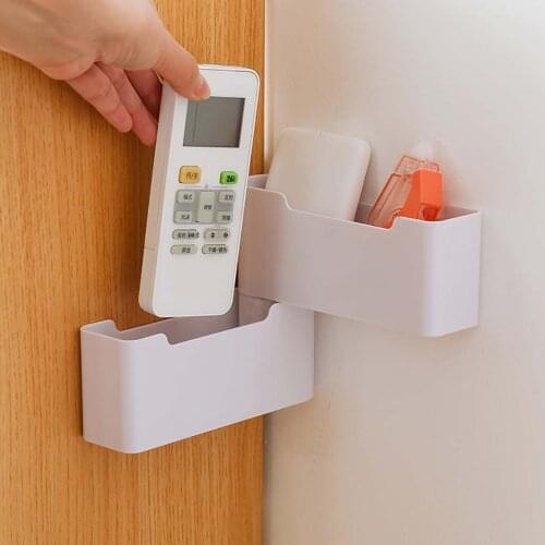 1 pc Phone Wall Holder Smartphone Wall Hanging Storage Rack Mounted Remote Control Wall Holder Charging Holder Organizer