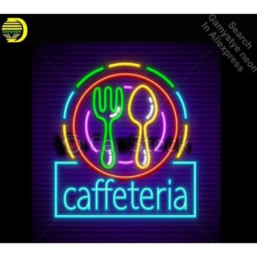 Cafeteria neon signboard with illumination Neon Light Sign Real Glass Tube Handcrafted Hotel Display lamp personalized neon