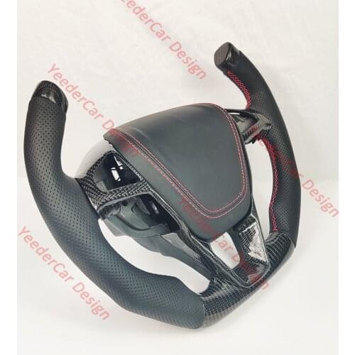 Cuatomized Carbon Fiber Steering Wheel Perforated Leather for Ford Fusion Mendeo 2013-2020 Edge 2015-2020