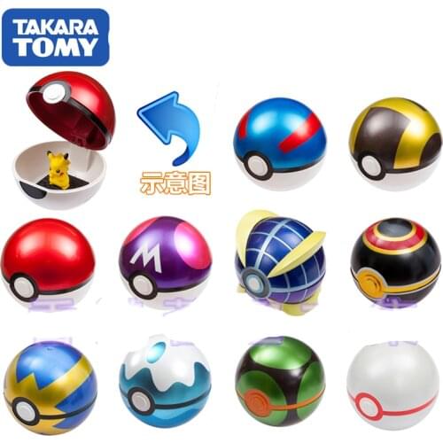 TAKARA TOMY Genuine Pokemon Master Ball Great Ball Ultra Ball Premier Ball Dusk Ball Without Pokemon Action Figure Model Toys
