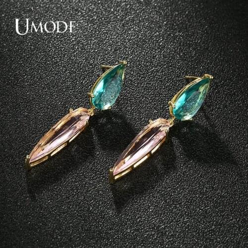 UMODE Newest CZ Water drop cubic zirconia Earrings for Elegant Women Bridal Wedding Jewelry Party Earring Gift UE0722