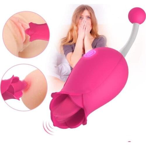 Female Masturbation Device Rose Teases Fairy G-Spot Vibrator Tongue Massager Clitoris Licking Adult Products Sex Toys Couples