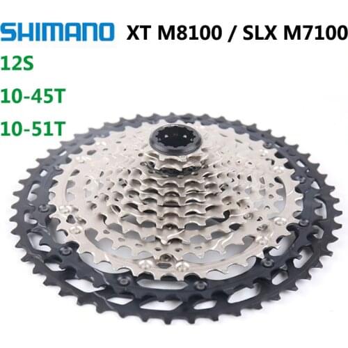 Shimano 12 Speed Deore XT M8100/SLX M7100 12v Bicycle Freewheel Cassette 10-45T/10-51T Sprocket Mountain MTB Bike Freewheel 12s