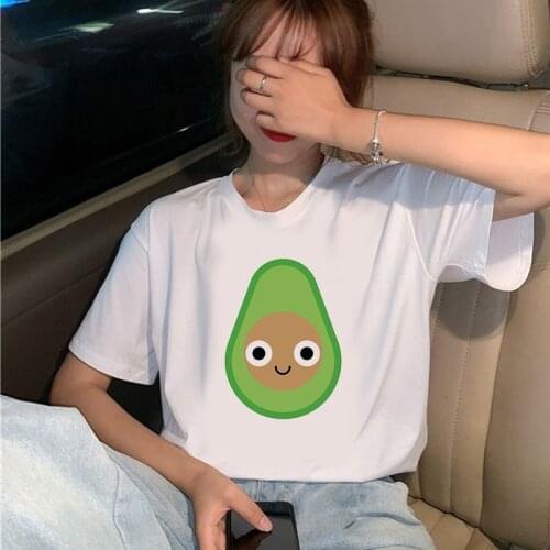 Funny Avocado Women T-shirts Fashion Cartoon Women Tops Tee Cute Print Female Tee Shirts Womens Kawaii Camisas T-shirt