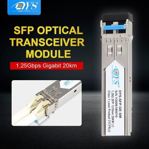 10pcs 1000Base 1310nm 20KM Multi-Mode Duplex LC Fiber Optical SFP Tranceiver Module With DDM