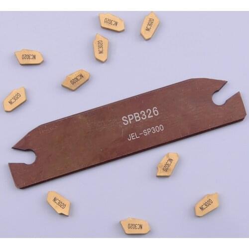 10pcs SP300 Insert Blade SPB26-3 Lathe Cut-Off Grooving Parting Tool 26MM YBC251 Hard Alloy CNC Cutting