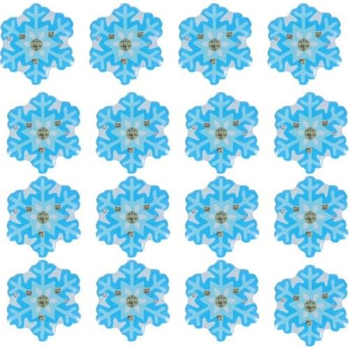 25 Pcs Christmas Glitter Brooches LED Glowing Badges Snowflake Luminous Enamel Women Girls Shirt Backpack Jewelry Gifts