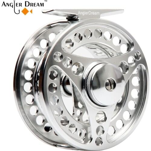 3/4 5/6 7/8 WT Fly Fishing Reel CNC Machine Aluminum Fishing Reel Large Arbor Aluminum Fly Reel with bag