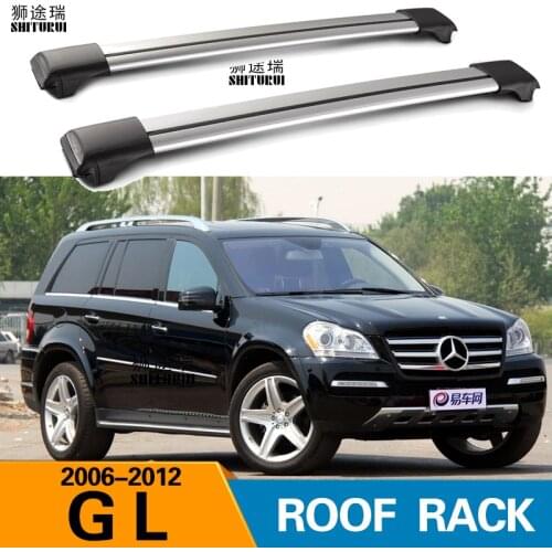 SHITURUI 2Pcs Roof Bars for Mercedes-Benz GL-Class 2006-2012 X164 SUV Aluminum Alloy Side Bars Cross Rails Roof Rack Luggage