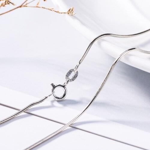Fashion Mens Womens Sell Silver Jewelry Snake Chain Necklace 16-24inch 100% Real 925 Sterling Silver Chain Necklace For Gift