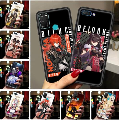 Phone Case for Honor 10i 8X 9X 9A 9C 9S 20S 20 Pro 10 Lite 8A 8S 2020 Prime Soft Silicone Coque Capa Genshin Impact Anime