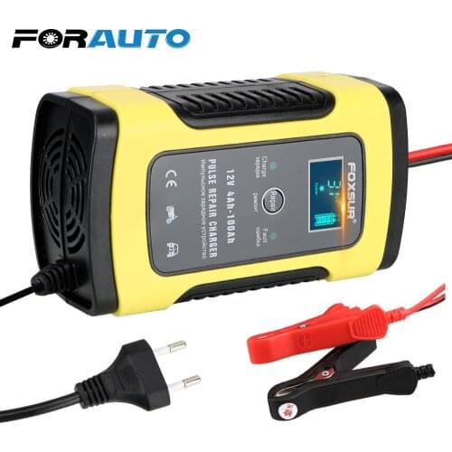 Digital LCD Display Intelligent Car Motorcycle Battery Charger Lead Acid Battery-Chargers For Auto Moto Lead 12V 6A