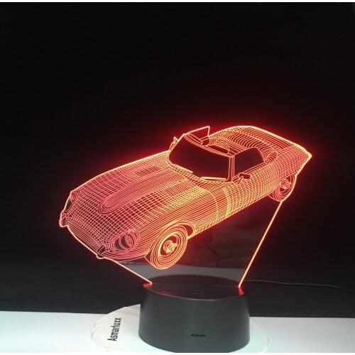 Colors Change Home Decor Light Fixture LED Car Shape Light USB 3D Luminarias Vehicle Night Light Baby Sleep Desk Lamp 1466