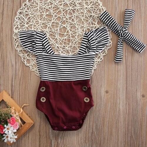 Girl Jumpsuits 0M-18M Newborn Baby Kid Girl Romper Jumpsuit Infant Clothes Outfit Set Sunsut