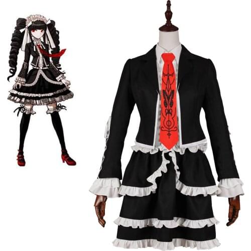Danganronpa Celestia Ludenberg Cosplay Costume Dress Girls School Uniform Suit L320